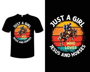 Horse Vector T-Shirt Design Template