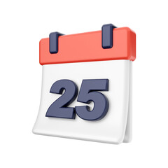 Calendar event date day 3d icon illustration