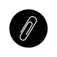 Paper clip icon. glyph icon style, solid. Simple design editable