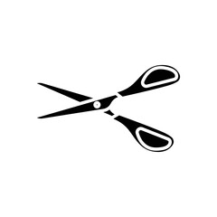 Scissor icon. icon related to cutter. glyph icon style, solid. Simple design editable