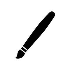 Paint brush tool icon. icon related to school supplies, education. glyph icon style, solid. Simple design editable