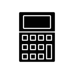 Calculator icon. icon related to school supplies, education. glyph icon style, solid. Simple design editable