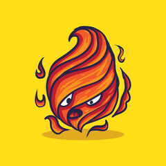 Vector illustration of fire element