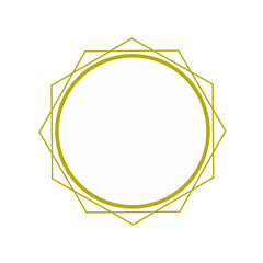 高級感のある丸いゴールドフレーム