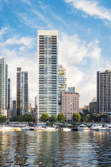 Fototapeta premium Beautiful view of Zaitunay Bay in Beirut, Lebanon