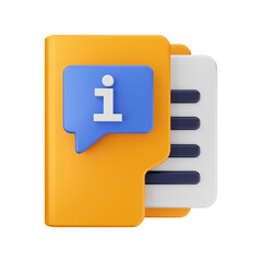 folder and file 3d icon illustration
