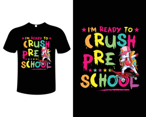 Pre-School Kindergarten Vector T-Shirt Design Template