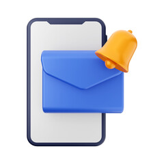 notification reminder 3d icon illustration
