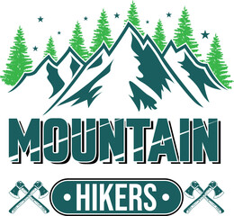 mountain hiking t shirt design