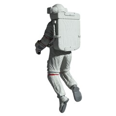 Astronaut 3d illustration isolated on white background - 522895178