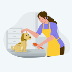 Female Pet Groomer Character Concept