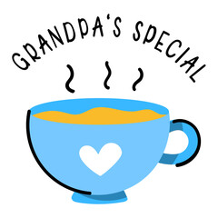 A doodle tea cup icon download