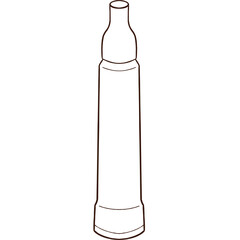 Hand-drawn vape clipart. Doodle illustration of an electronic cigarette. Stippling vapor