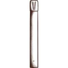Hand-drawn vape clipart. Doodle illustration of an electronic cigarette. Stippling vapor