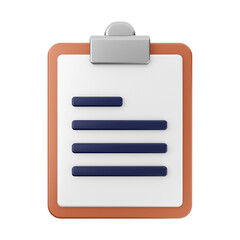 file report 3d icon illustration