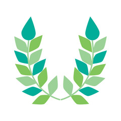 green wreath leafs crown