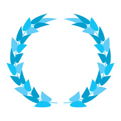 blue wreath leafs crown