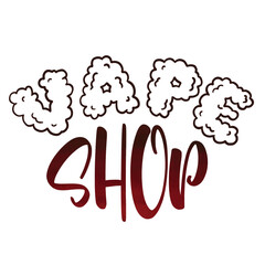 Hand-drawn vape clipart. Doodle illustration of an electronic cigarette. Stippling vapor