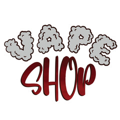 Hand-drawn vape clipart. Doodle illustration of an electronic cigarette. Stippling vapor