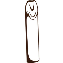 Hand-drawn vape clipart. Doodle illustration of an electronic cigarette. Stippling vapor