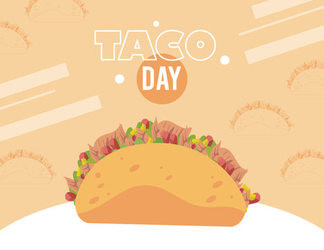 taco day lettering poster