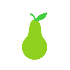 pear isolated fruit - flat design vector symbol
