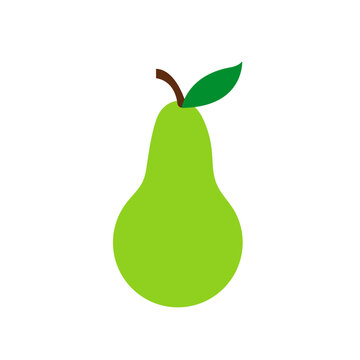 pear isolated fruit - flat design vector symbol