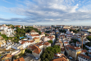 Fototapeta na wymiar Aerial view of Lisbon Portugal 