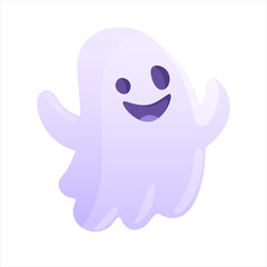 A cute vector ghost for Halloween cards and gifts