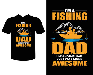 Fishing T-Shirt Design Vector Template