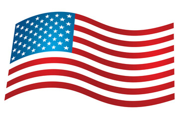 USA flag and map.