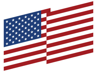 Fototapeta premium USA flag and map.