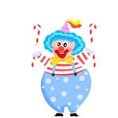 cartoon drawing of clown character