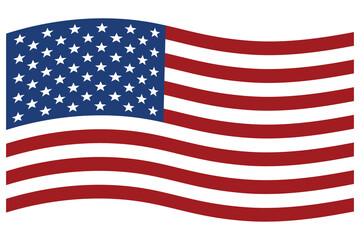 USA flag and map.