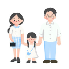 happy family, parents, mom, dad and kid