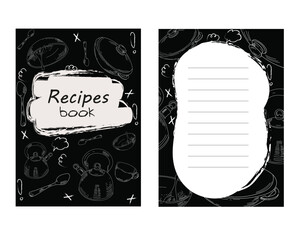 Template for recipes book