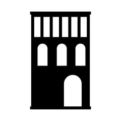 Building icon. Abstract architectural sign and symbol.