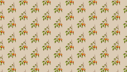 rose hip pattern, plant for garden in wallpaper