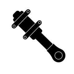 car suspension isolated icon on white background, auto service,