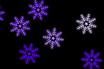 Fototapeta na wymiar 紫　雪　結晶　カラー　パーティクル　CG　背景　壁紙 