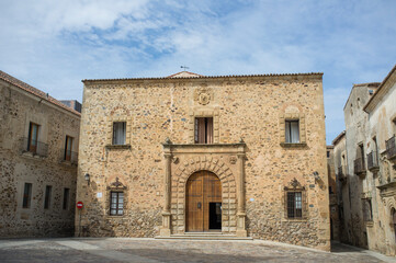 Fototapeta na wymiar Archbishop Palace Building, Caceres. Spain