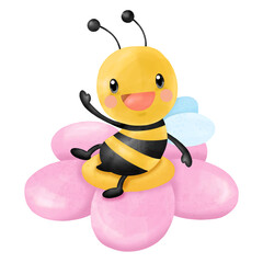  Honey Bee Watercolor Clipart