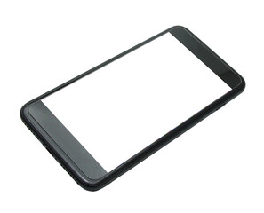 empty mobile phone on transparent background png file