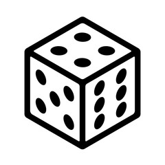 six sided gambling dice icon vector illustration for apps and websites