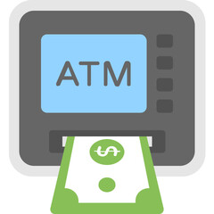 ATM Flat Icon 