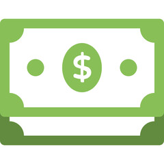 Stack of Dollar Bills Flat Icon 