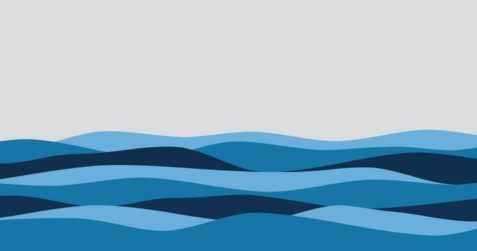blue waves ocean background animation