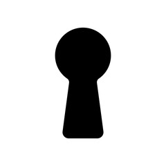 Black key hole icon vector illustration for apps and websites