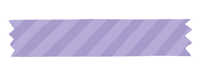 Purple stripe patterned paper decoration tape. Flat vector illustration.