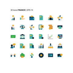 Finance themed icons are suitable for web, apps, etc